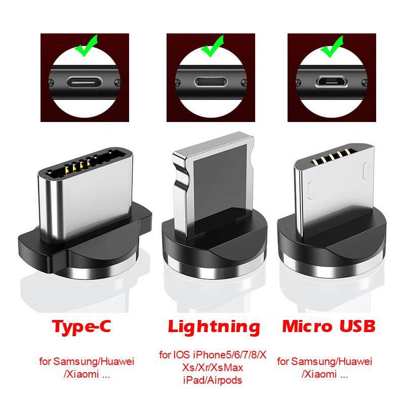 Cáp sạc nhanh USB đa năng 3 trong 1 với giắc cắm Micro USB/ TypeC/ Lightning cho điện thoại iPhone iPad Samsung Galaxy S7 S6 Note9 OPPO VIVO Xbox PS4 Android - INTL