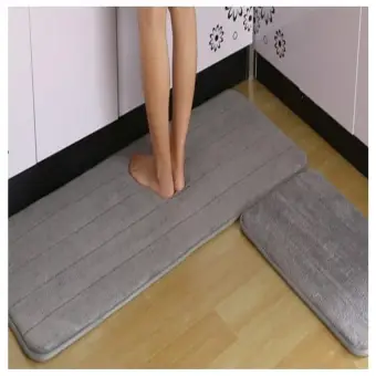 Melano 2pcs Set Anti Slip Kitchen Rugs Carpet Floor Mat Grey Lazada Melano 2pcs Set Anti Slip Kitchen Rugs Carpet Floor Mat Grey
