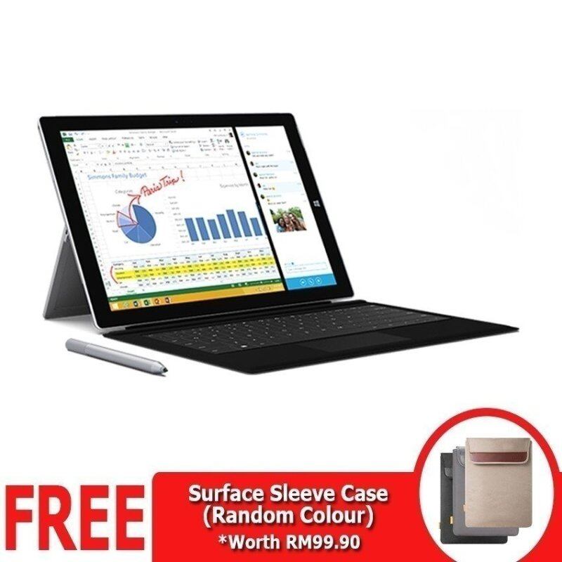 Microsoft Surface Pro 3 12 I5 128gb Type Cover Black Free Sleeve Malaysia