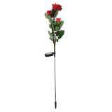 niceEshop  LED Solar Rose Artificial Flowers  Simulation Flower,34x6.3 In,(red) with Case