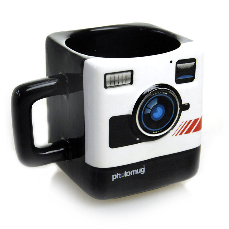 Photomug Mustard Kualitas Tinggi Lensa Kamera Gaya Keramik Polaroid Cangkir (Warna: Seperti PIC) ()-Intl