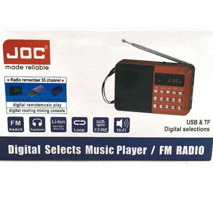 Radio JOC H011UR Rechargeable USB & MicroSD Slot Mini Digital MP3 ...