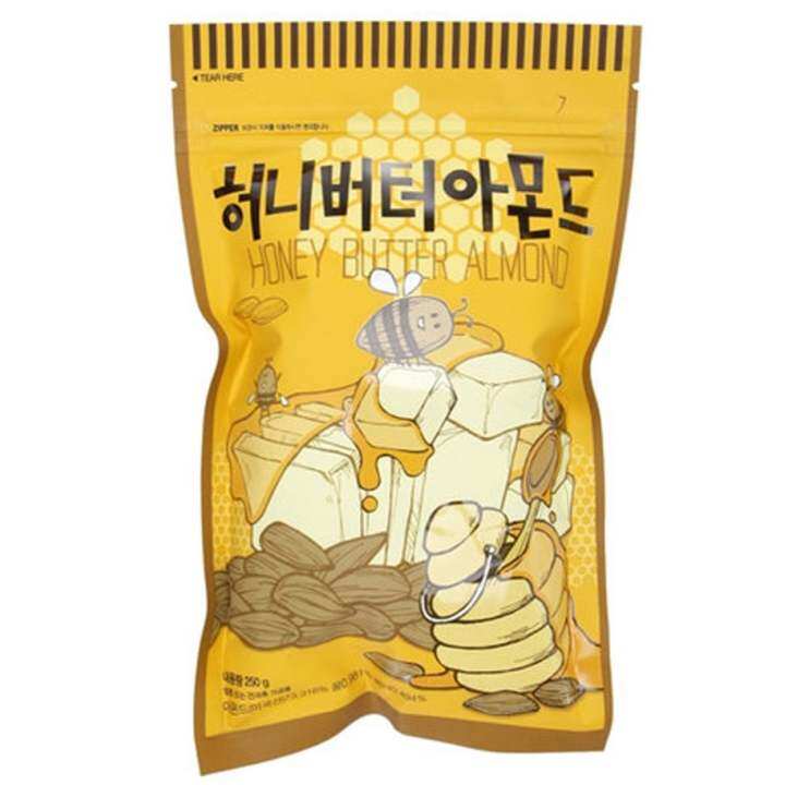 TOM'S Almonds Honey Butter Seasoned Nuts Korean snacks Sweet flavor