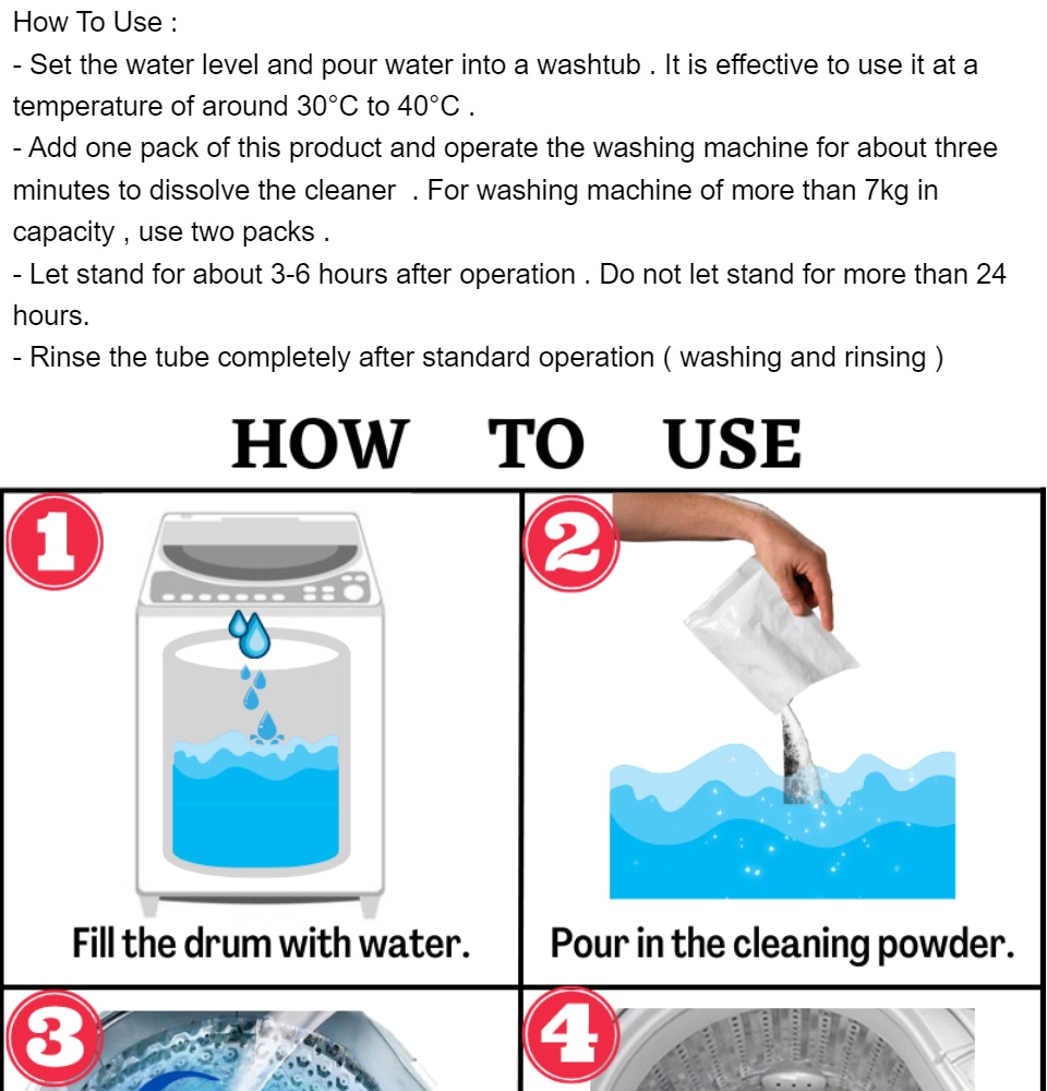 (Ready Stock) Washing Machine Cleaner (2 pack / box) Daiso Cosway