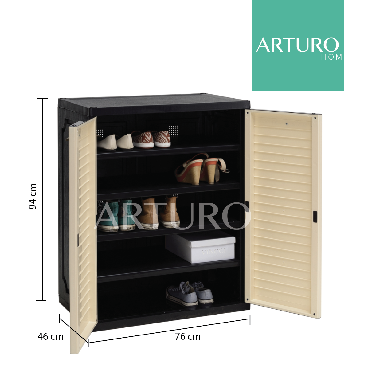 Arturo Otto Waterproof Shoe Cabinet C W 4 Shelf Free Shipping