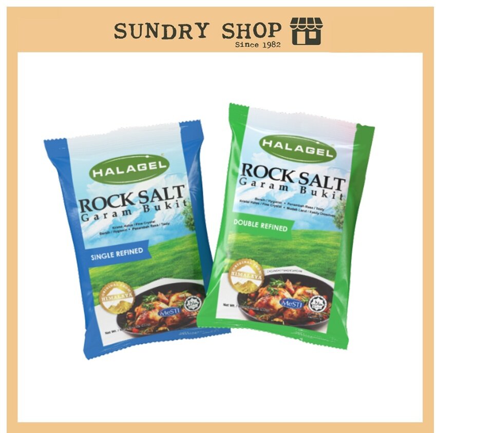 Halagel Rock Salt Single Refined Garam Bukit 400g Lazada