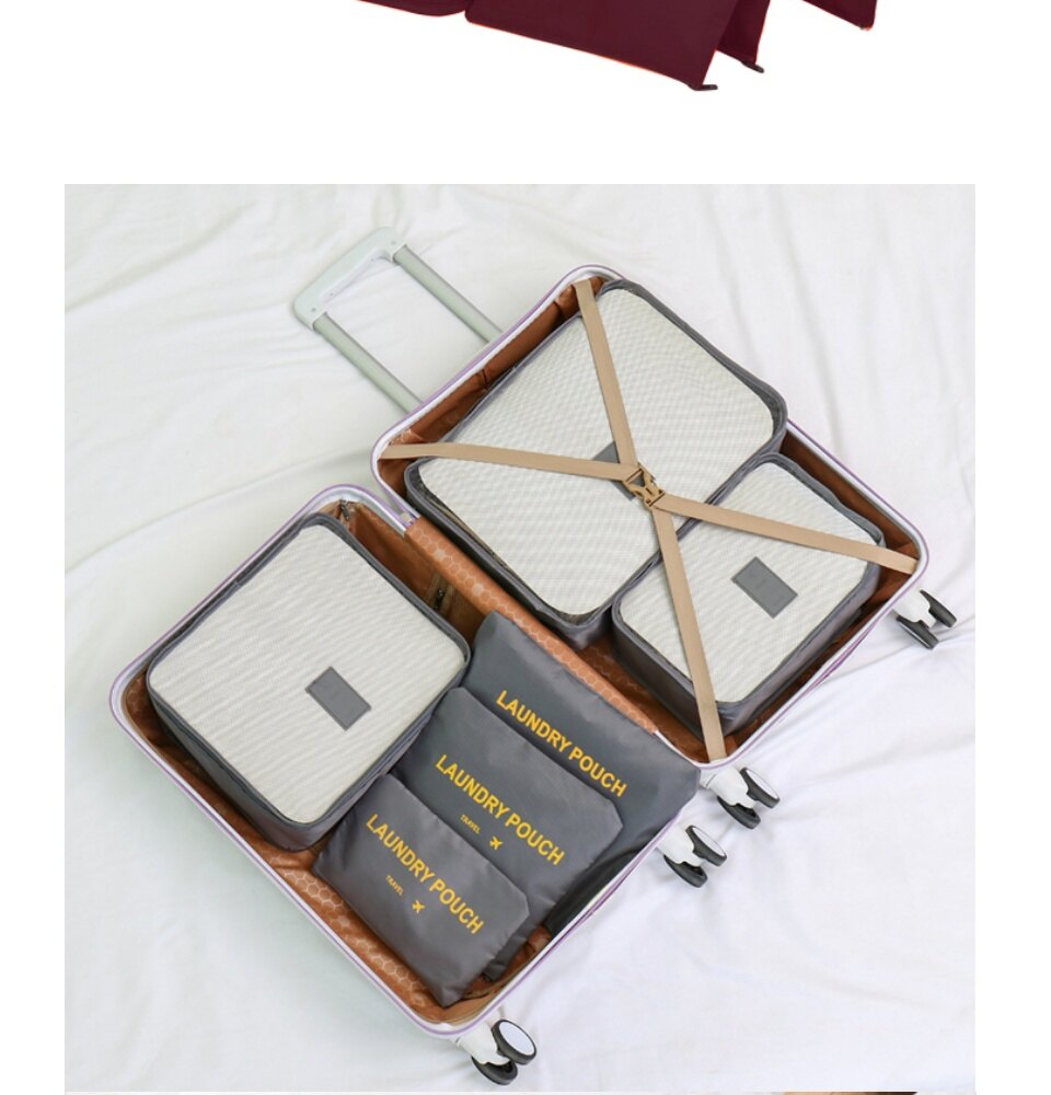 Maze Champ 6 In 1 Storage Bag Set Waterproof Luggage Organizer_voghion.com