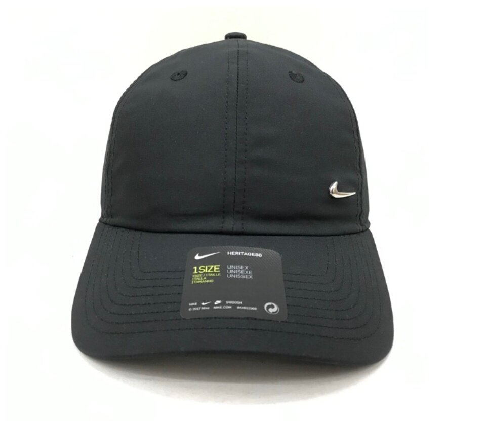Nike Metal Swoosh Heritage 86 Cap New ~ 943092 011 Black - One Size