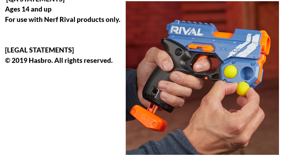 Nerf Rival Knockout XX-100 Blaster -- Round Storage, 85 FPS -- Includes Official Nerf Rival Rounds -- Team Blue Lazada NERF Ner Rival Knockout XX 100 Blue