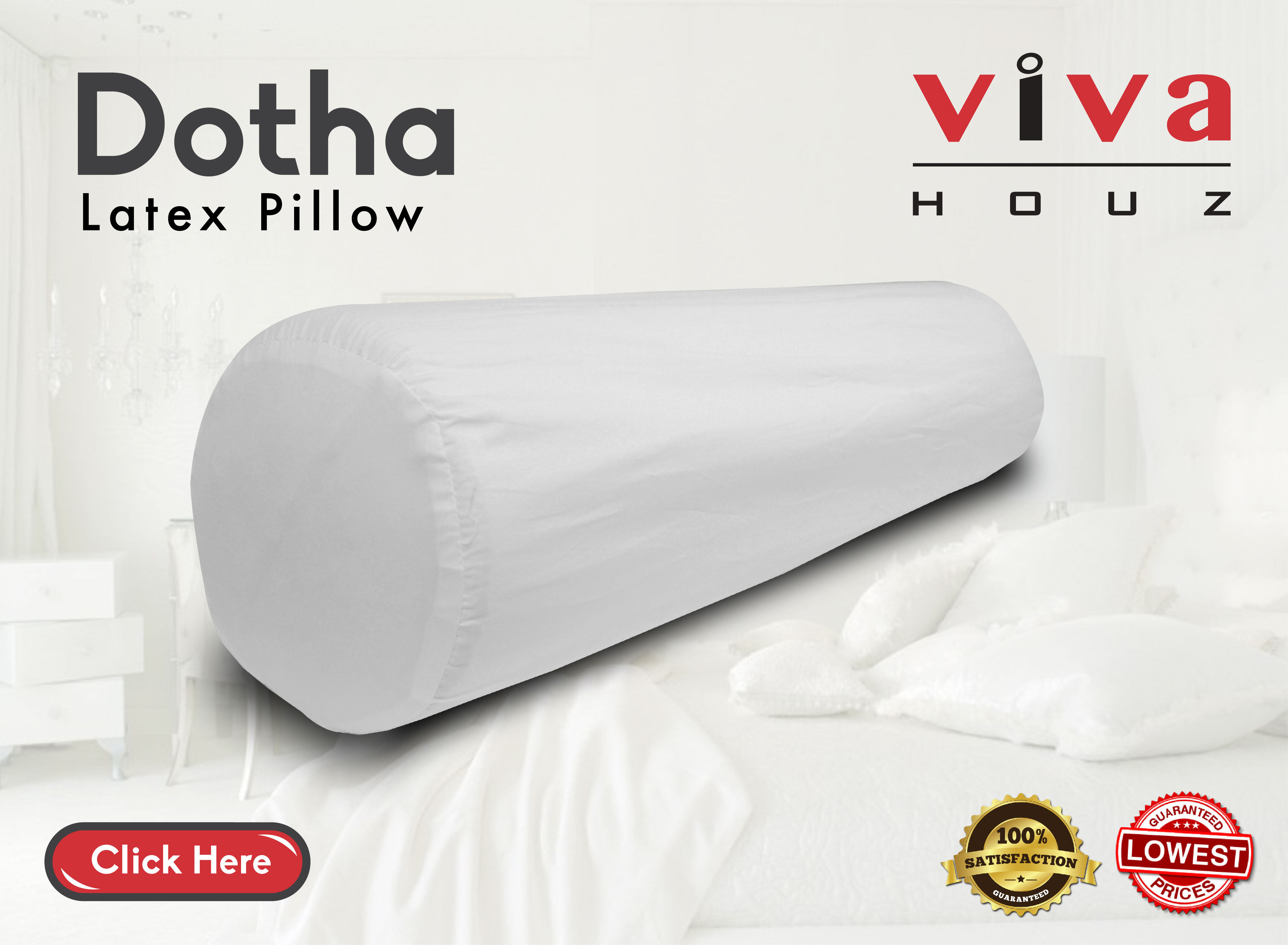 Viva Houz Dotha Latex Bolster Premium Quality Made In Malaysia