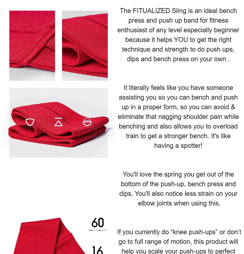 Fitualized Bench Press Band Gym Band Bench Press Sling Shot