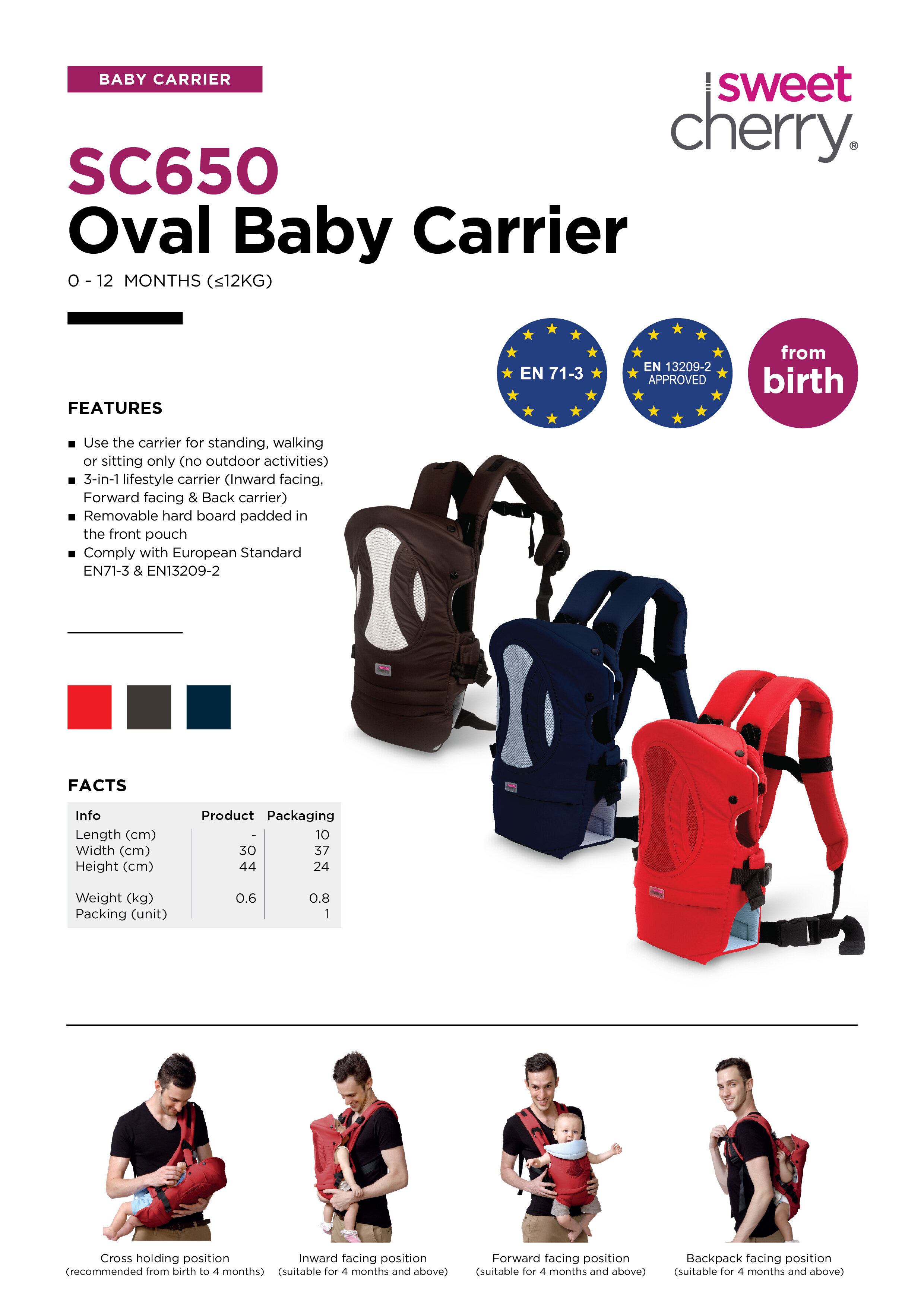 sweet cherry baby carrier