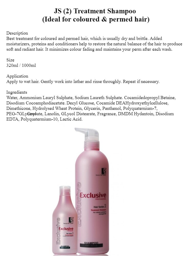 Js 2 Treatment Shampoo 1000ml