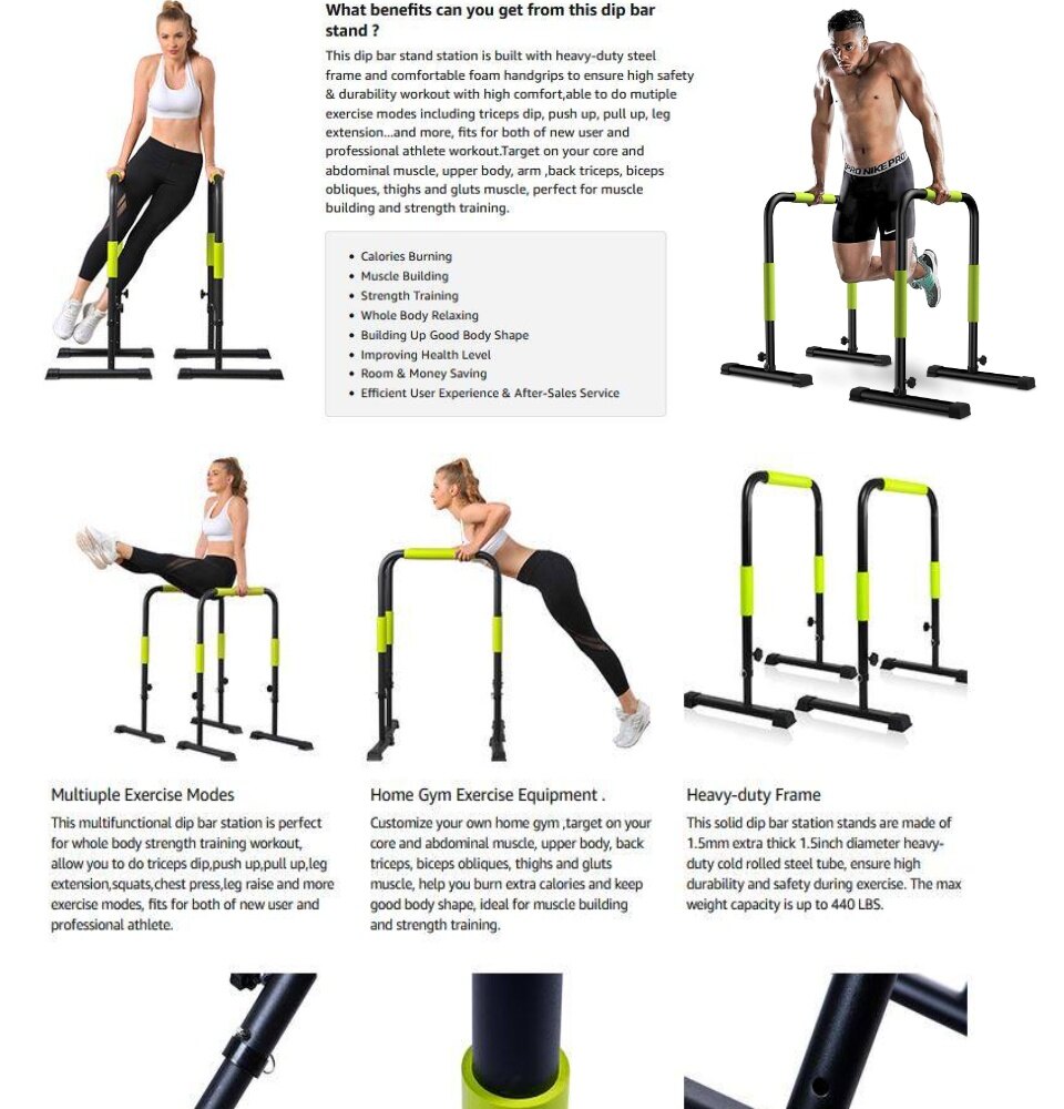 Workout Best Dip Bar Power Rack Dip Bars Dip Bar, Adjustable