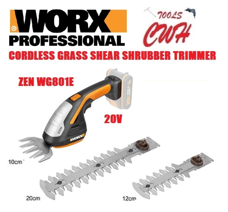 20V ZEN WG801E WORX CORDLESS GRASS 