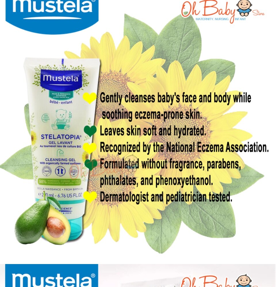 mustela stelatopia gel lavant cleansing gel