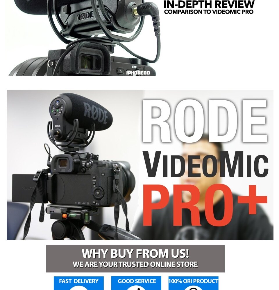 Rode VideoMic Pro+ VideoMic Pro Plus Compact Directional On