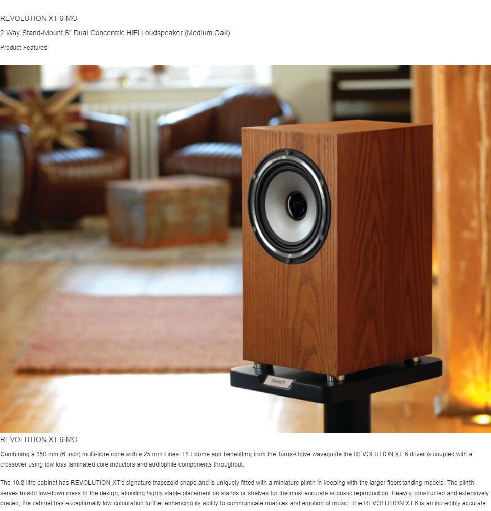 TANNOYタンノイ Revolution XT6 WLダークウオールナット新同品！ XT