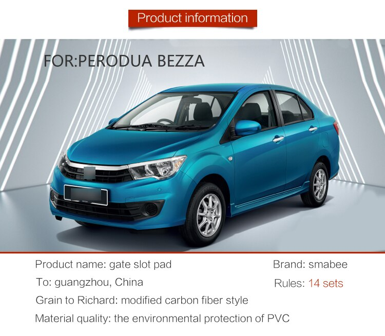 Perodua Bezza Car Interior Slot Mat