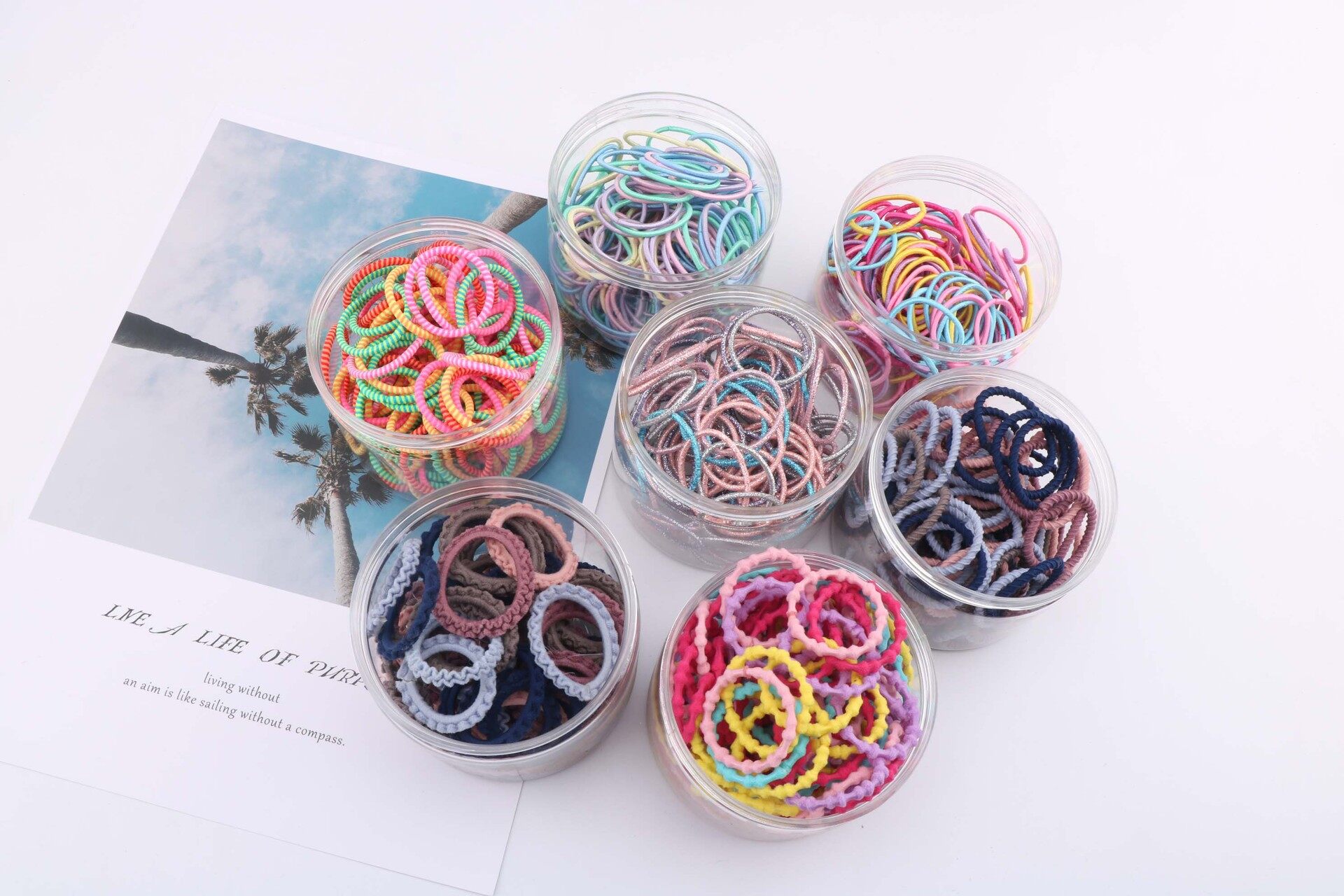 100pcs Thick Seamless Cotton Hair Bands Simply Hair Ties Ponytail