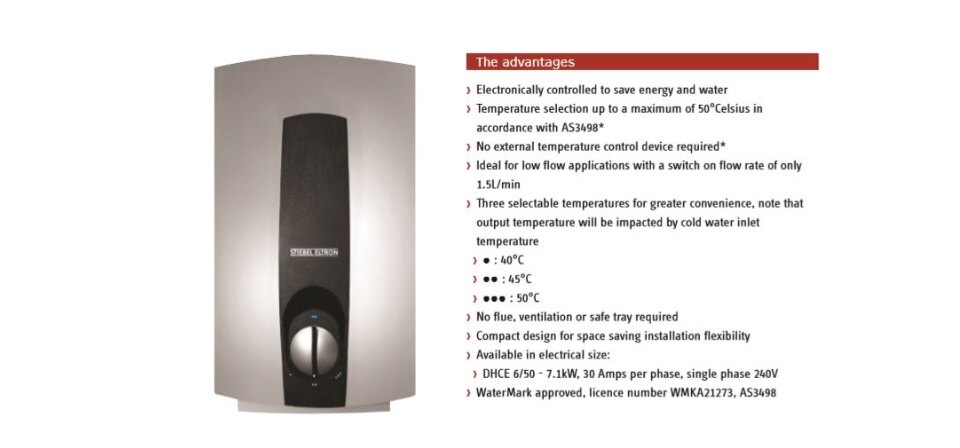 Stiebel Eltron Tankless Multipoint Water Heater Alpha Bosch