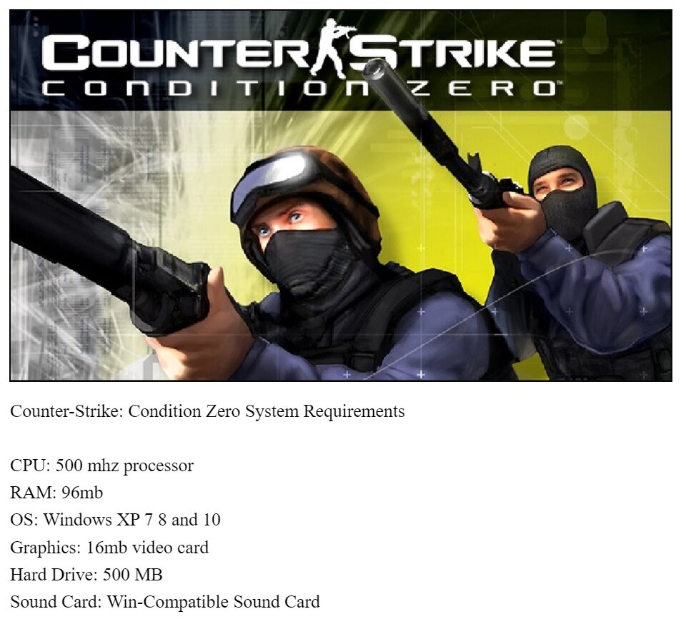 DVD Jogo de Video Game: Counter Strike Condition Zero PC - D0115