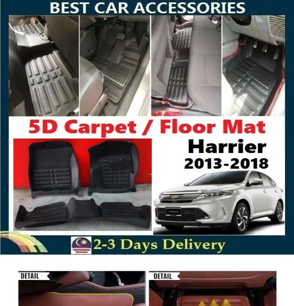 Toyota Harrier 2013 2018 Hight Quality 5d Car Floor Mat Carpet