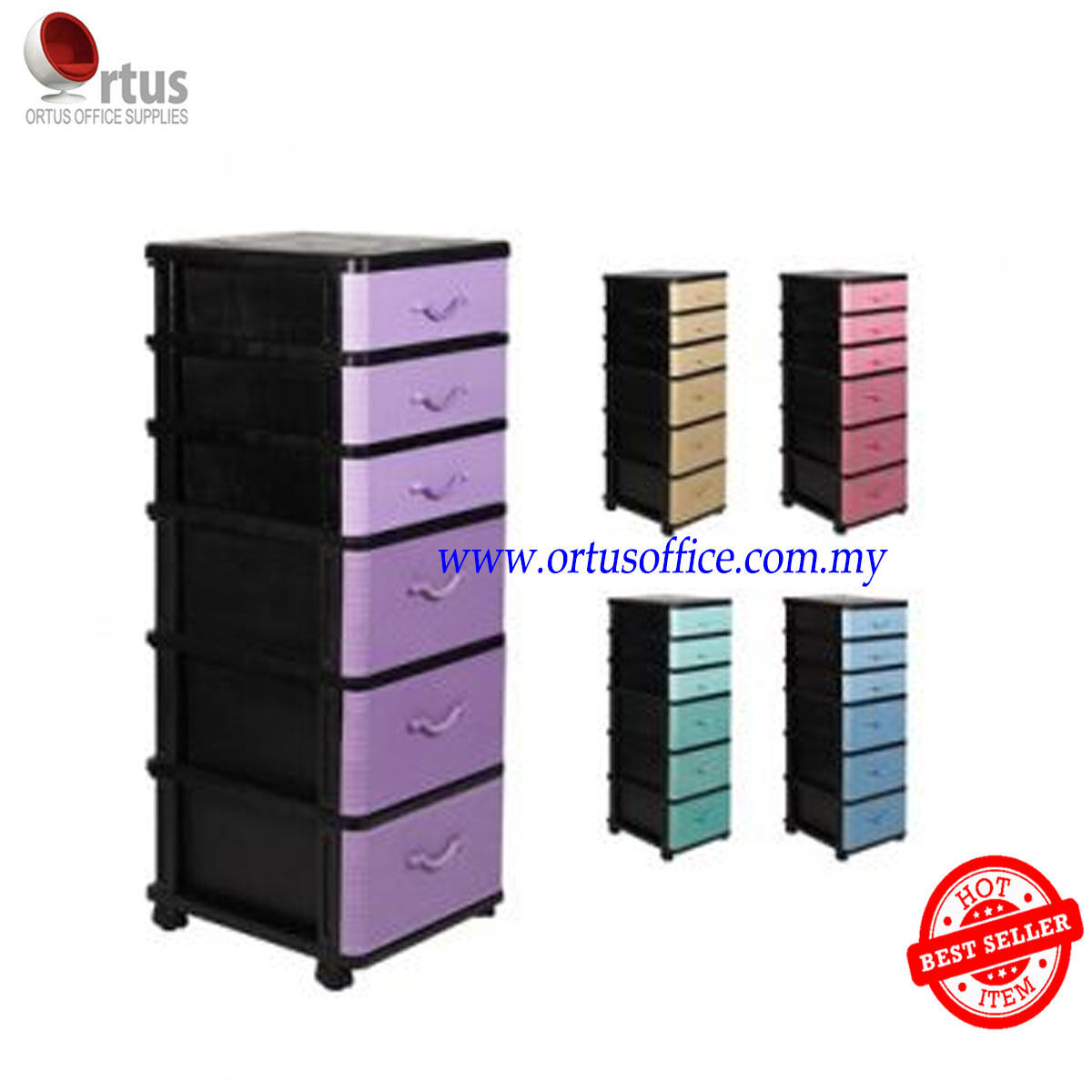 Frd 258 Bs 6 Tiers Drawer Plastic Cabinet With Wheel 3b3s