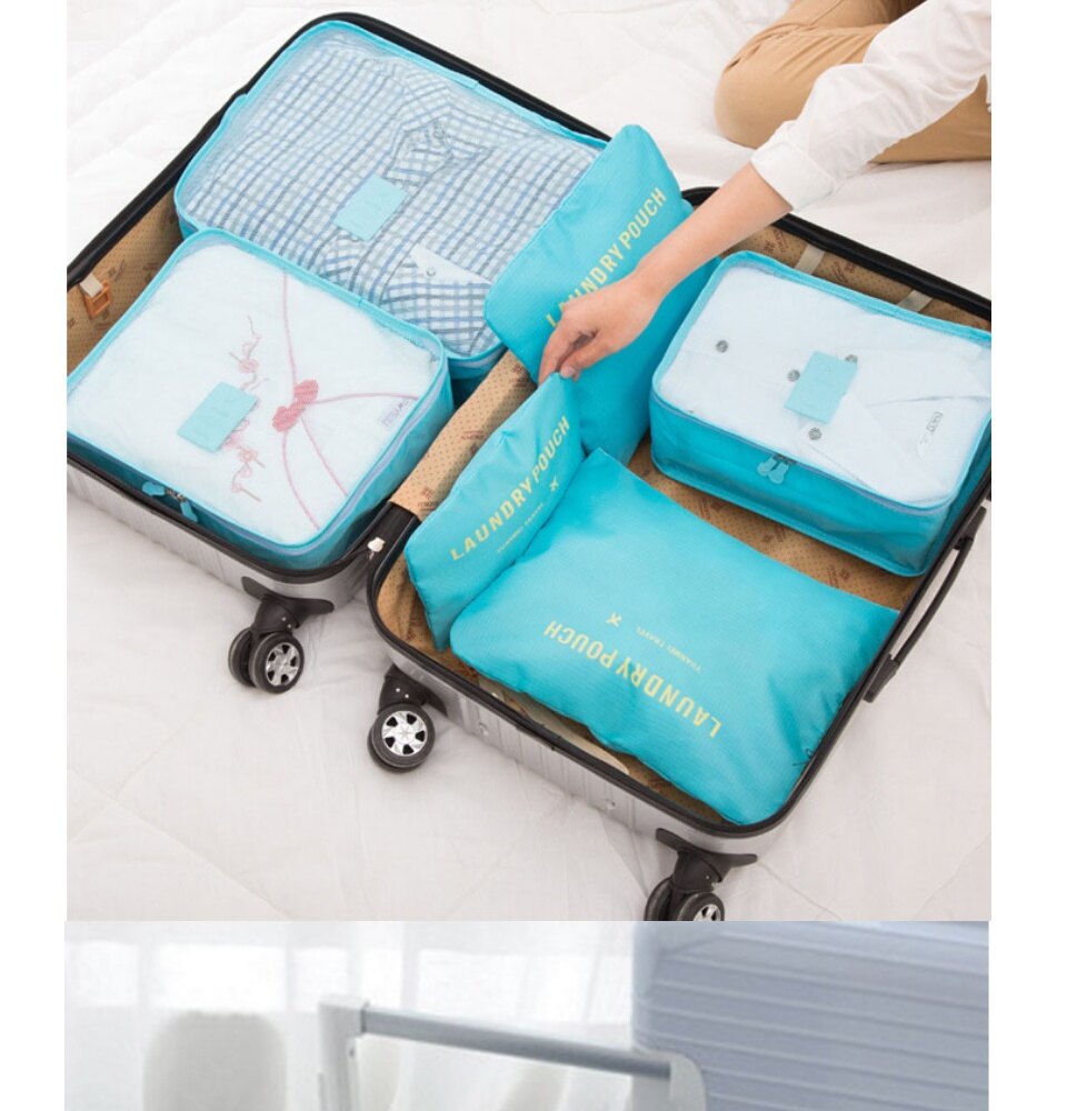 Maze Champ 6 In 1 Storage Bag Set Waterproof Luggage Organizer_voghion.com
