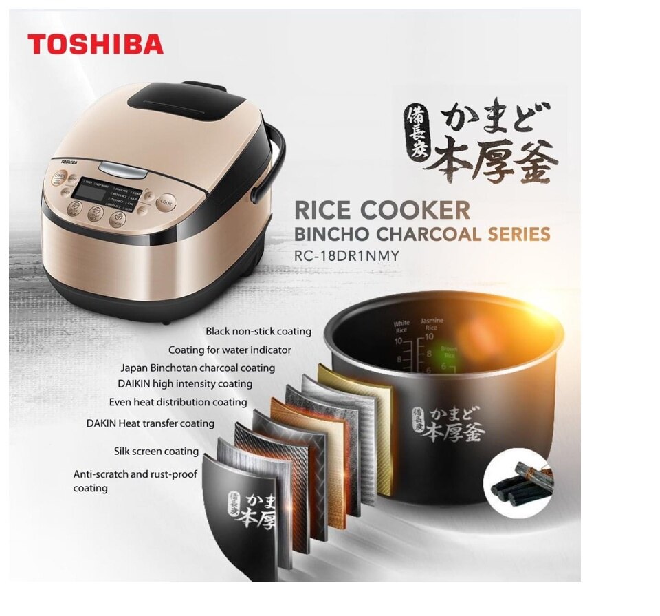 Toshiba Rice Cooker RC-18DR1NMY Digital Rice Cooker with Best-in