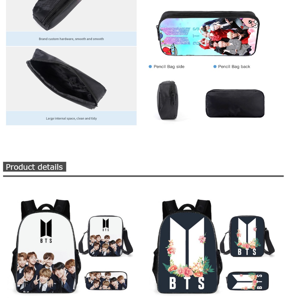 T O SALE KPOP STAR Korean BTS Army Beg Sekolah Primary School Backpack Pencil Bag Crossbody Bag Lazada