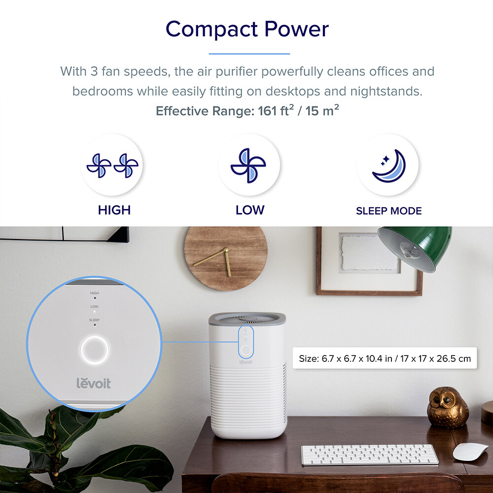 Levoit LV-H128: Desktop Air Purifier for Home Bedroom- VeSync Store