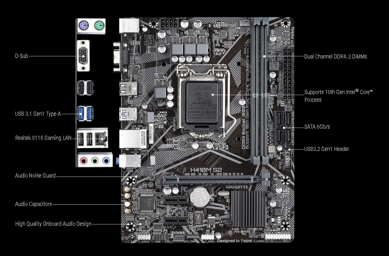 ph&co PC Depot. GIGABYTE INTEL H410 MOTHERBOARD MAINBOARD H410M S2
