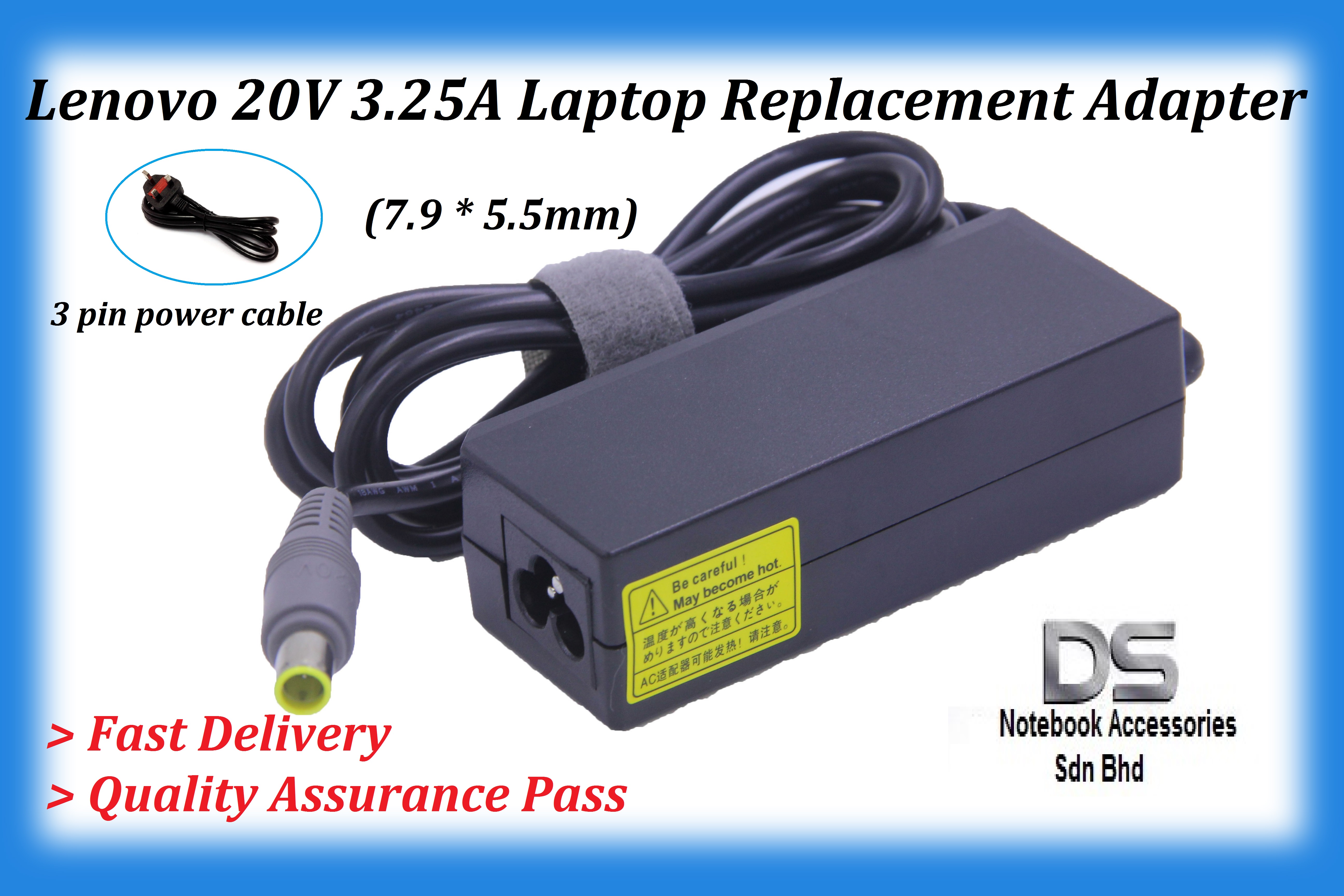 Lenovo Thinkpad L5 Ac Charger Lenovo v 3 25a 65w 7 9 5 5mm Charger Lazada