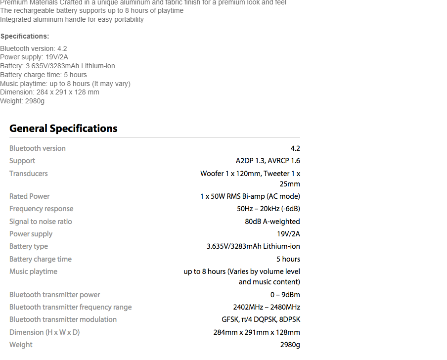 harman kardon onyx studio 5 specs