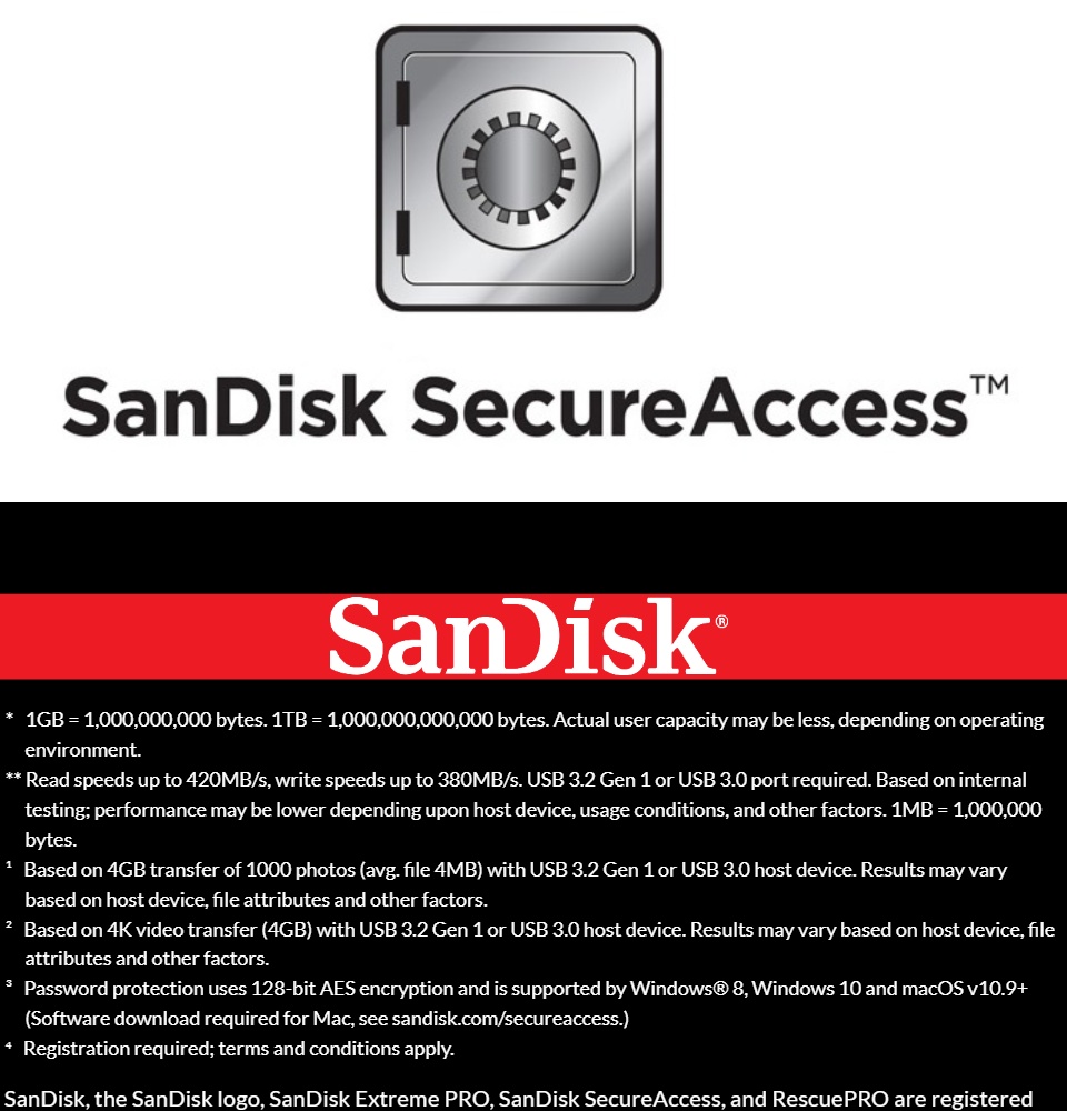 SanDisk Extreme PRO® USB Solid State Flash Drive (128GB/ 256GB