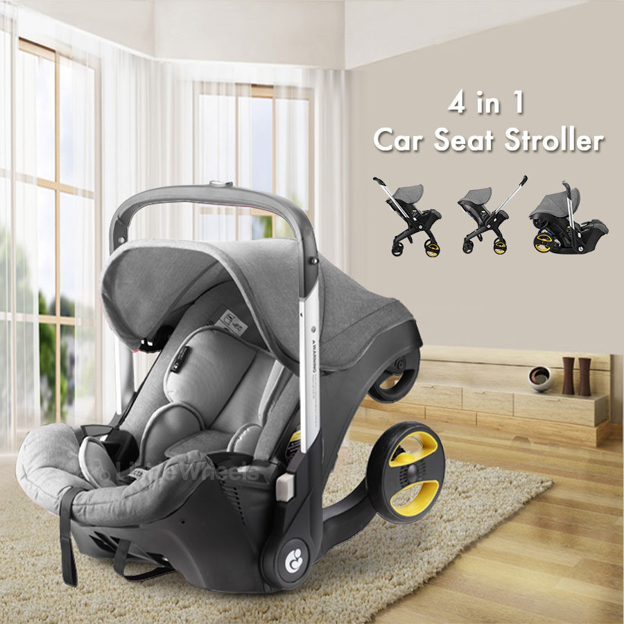 Free 2 Gifts Doona Inspired 4 In 1 Car Seat Stroller Newborn Baby Foldable Carrier Modes Way Facing Cat