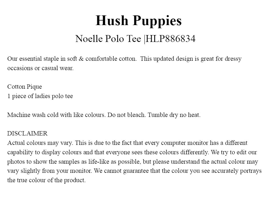 hush puppies kaos polo