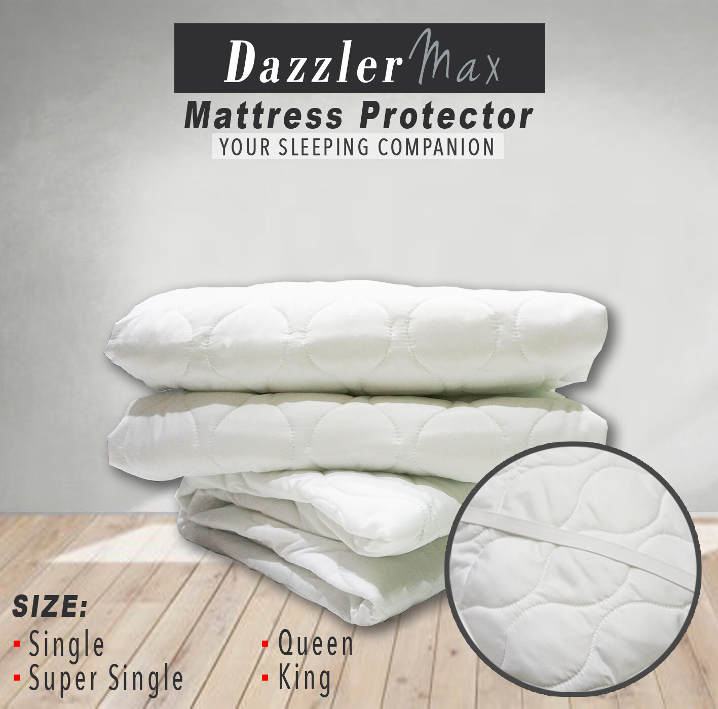 Dazzler Max Elastic Soft Comfortable Mattress Protector Four