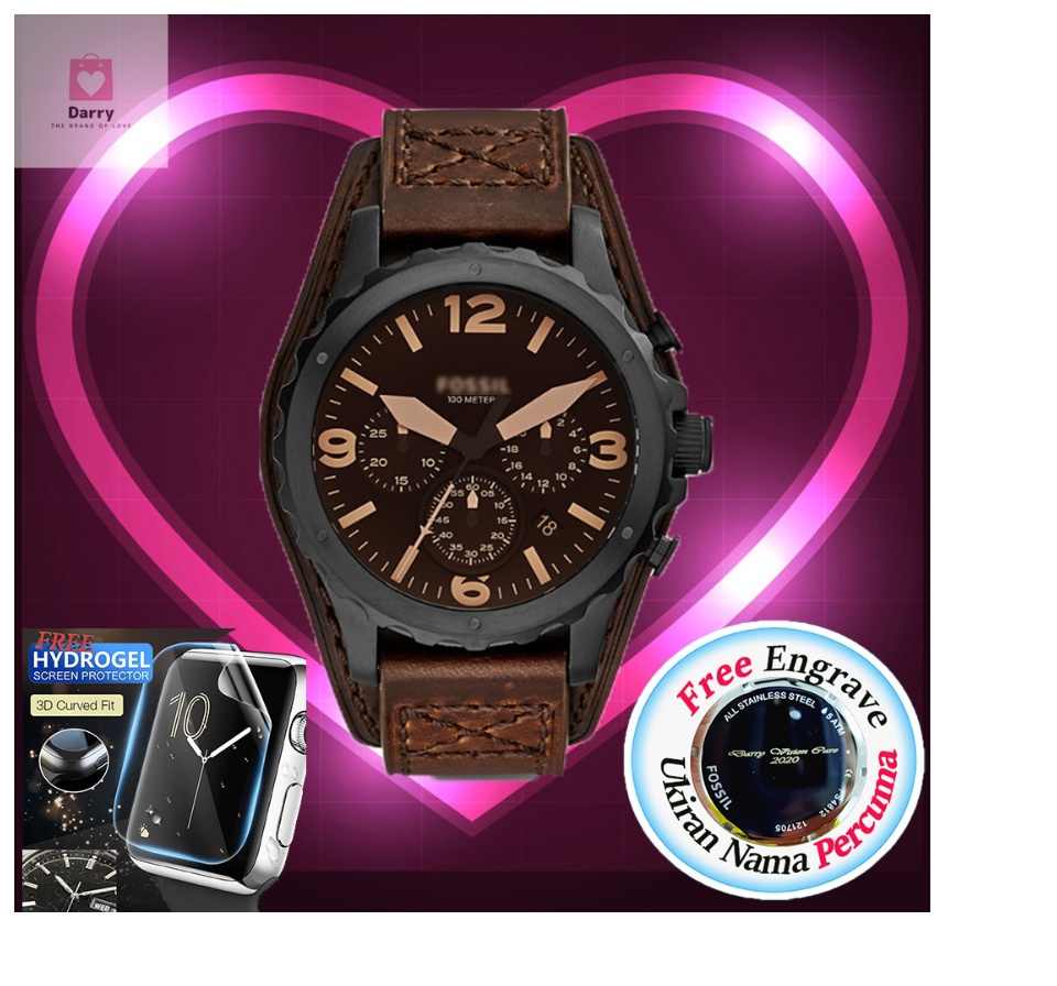 FREE ENGRAVE]Original Fossil Men's Nate 
