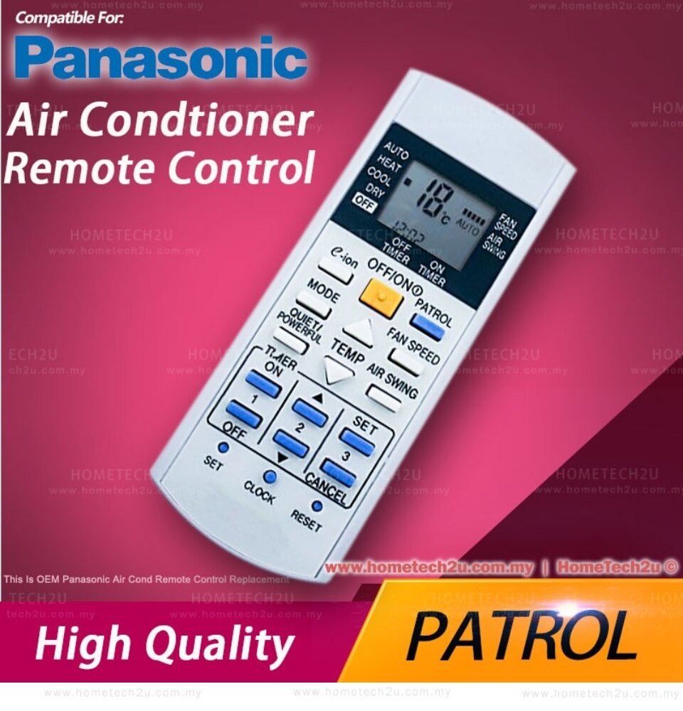 Panasonic Aircond Replacement Air Conditioner Remote Control (White)