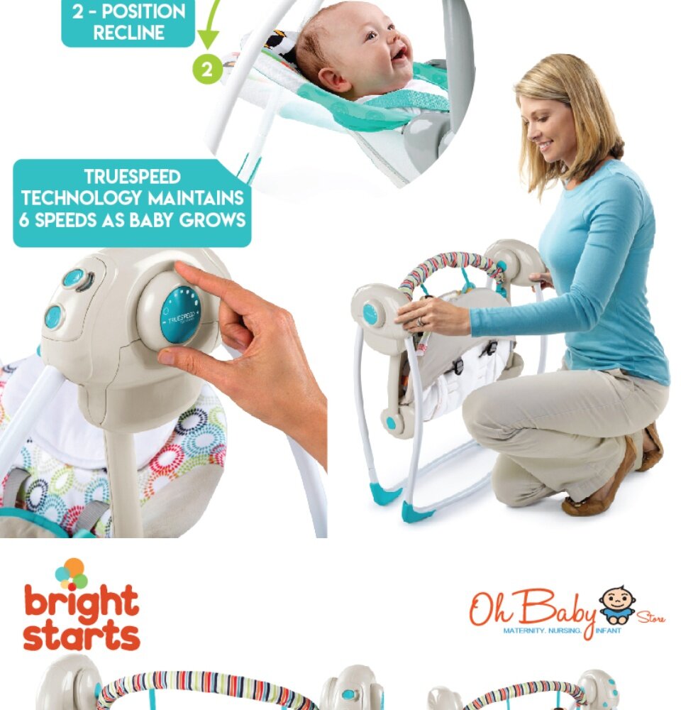 Bright starts hot sale petite jungle swing