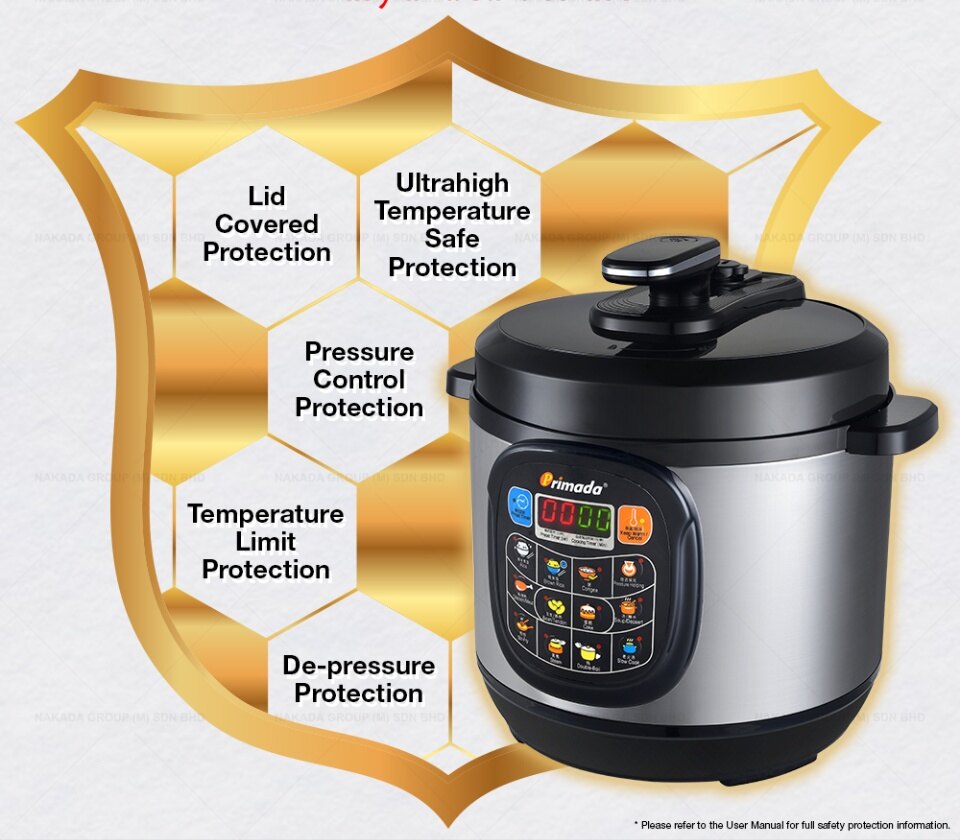 Primada Liter Jumbo Pressure Cooker PC8030(1 NON STICK POT