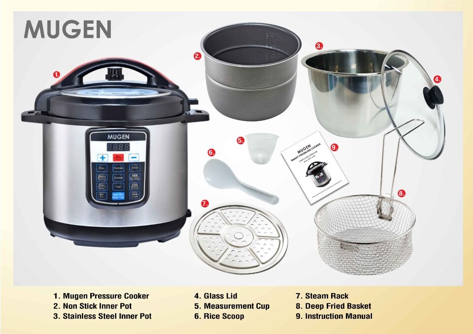 Mugen pressure cooker made in which country sale