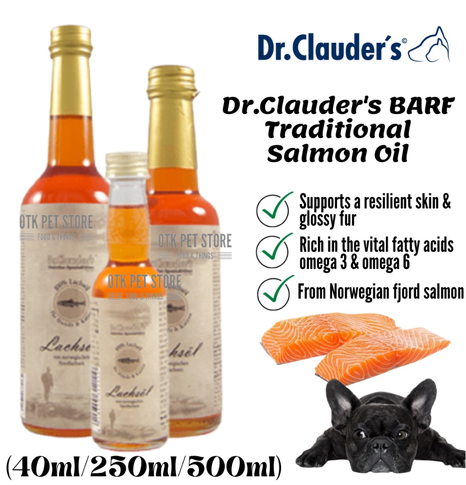 Dr.Clauder's Barf Traditionelles Lachsöl - Nahrungsergänzung Für Glänzendes Fell Bei Hunden & Katzen