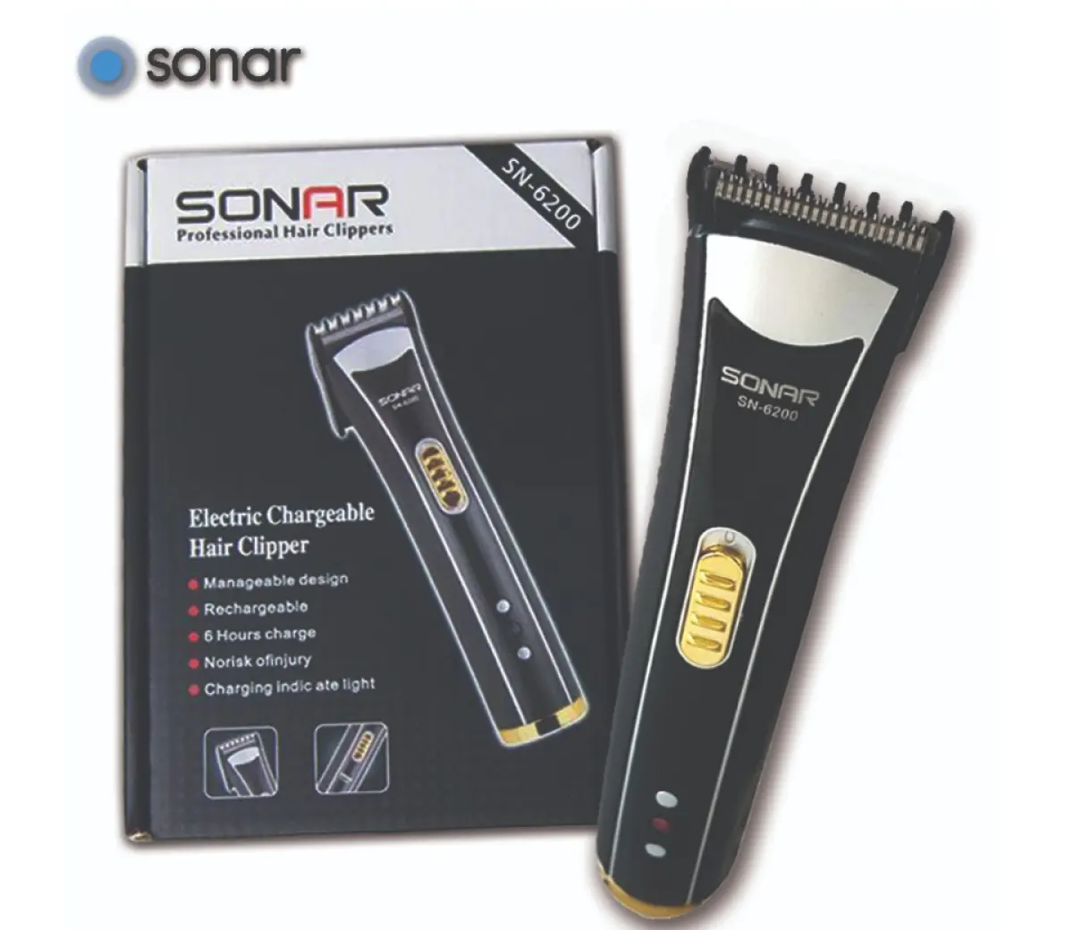 sonar professional hair clippers sn 6200
