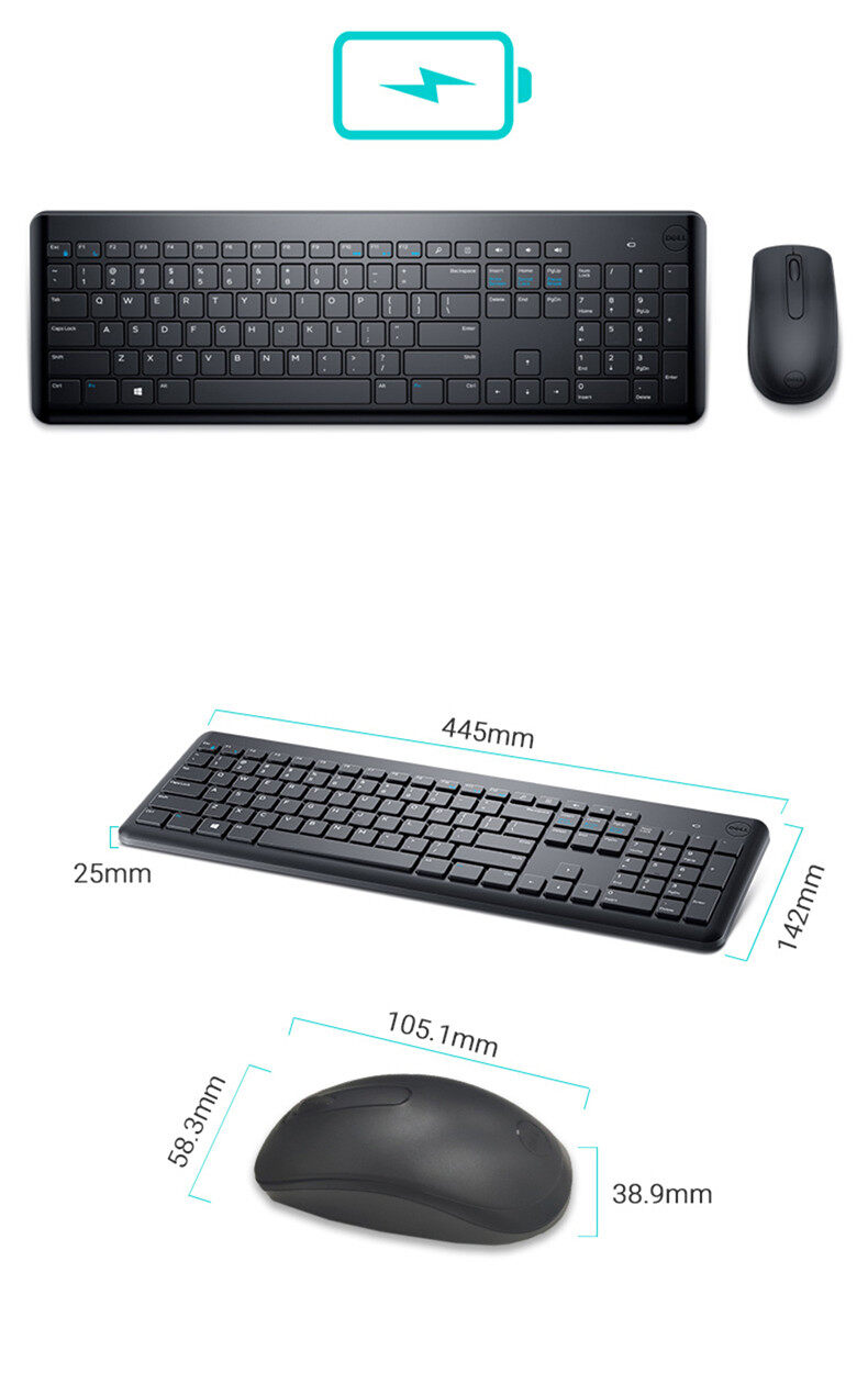 Genuine Dell KM117 Multimedia Wireless Chiclet Keyboard + Mouse (Combo)