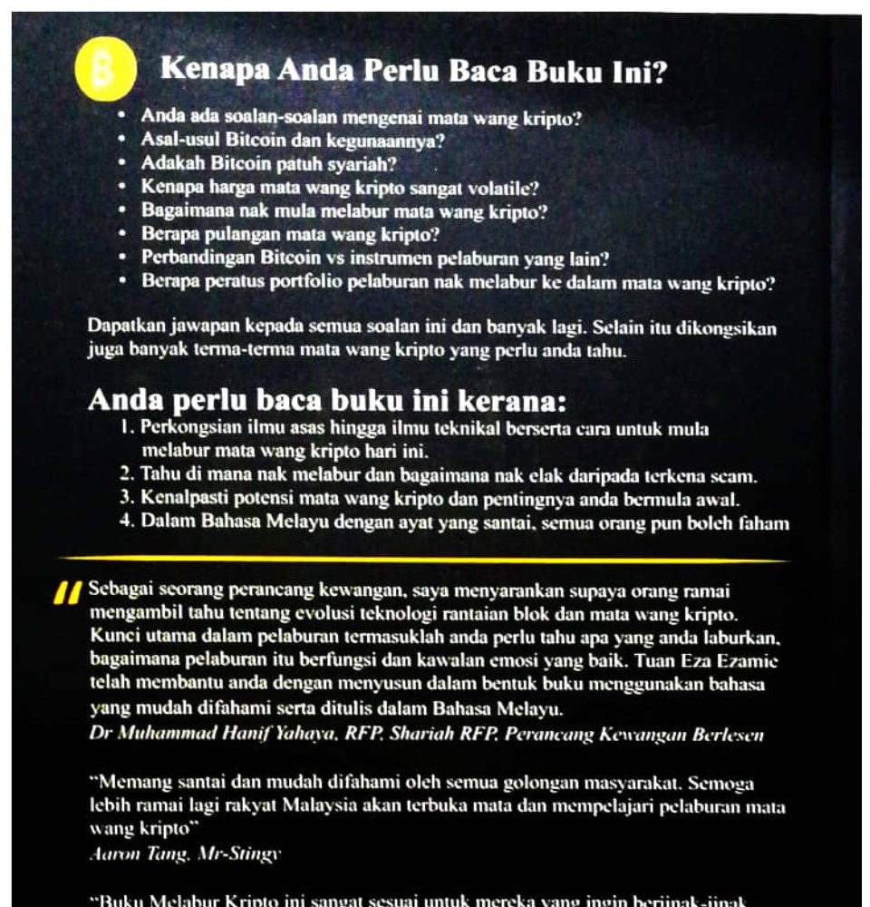 Melabur Kripto: Panduan Lengkap Pelaburan Bitcoin & Kripto Di Malaysia -  Eza Ezamie - AcePremier Sdn Bhd | Lazada