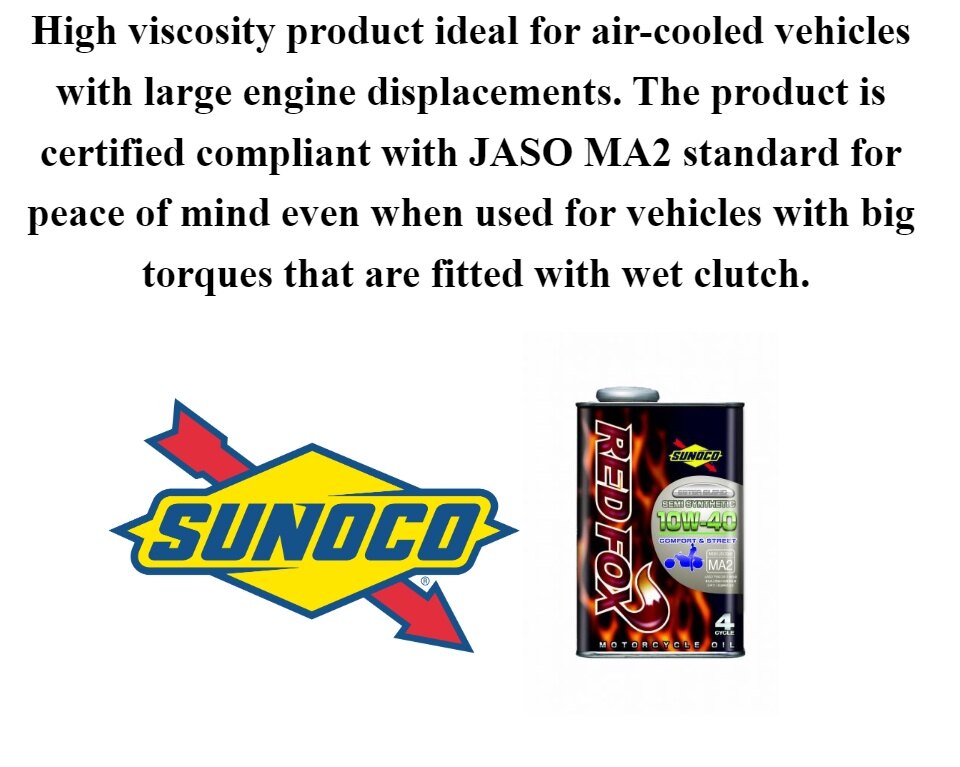 Sunoco Redfox 15W-50 Semi Syntetic for motorcycles 4T | Lazada