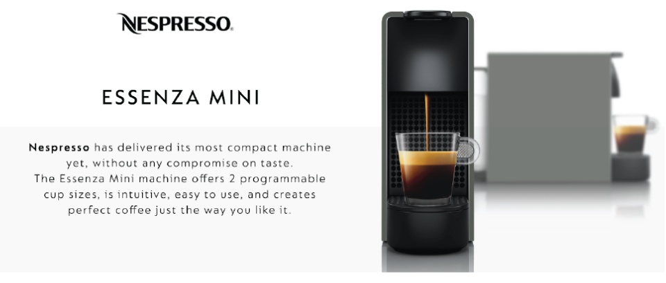 Nespresso Essenza Mini Grey Bundle with 